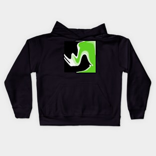 Green and black abstract shapes Kids Hoodie